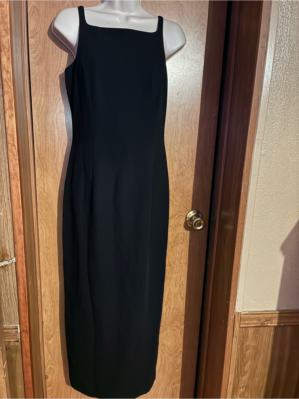 Ann Taylor Black Elegant Goth Square-Neck Maxi Dress Size 4